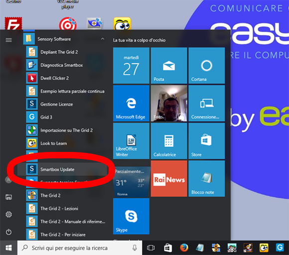 Windows 10, Smartbox update da Menu Windows