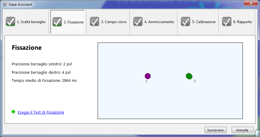 Gaze Assistant - Test di Fissazione 