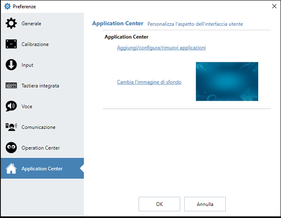 IntelliGaze 5 - Preferenze - Application Center