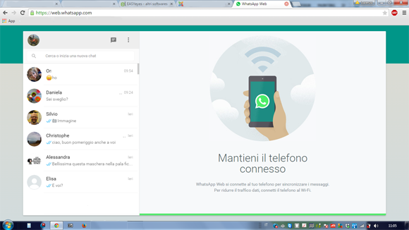 WhatsApp - videata su Windows