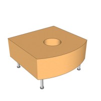 Modulo convesso- base per tubo a bolle