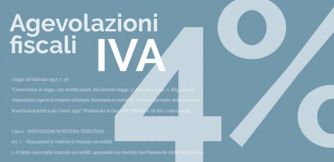 L'Agevolazione IVA al 4%